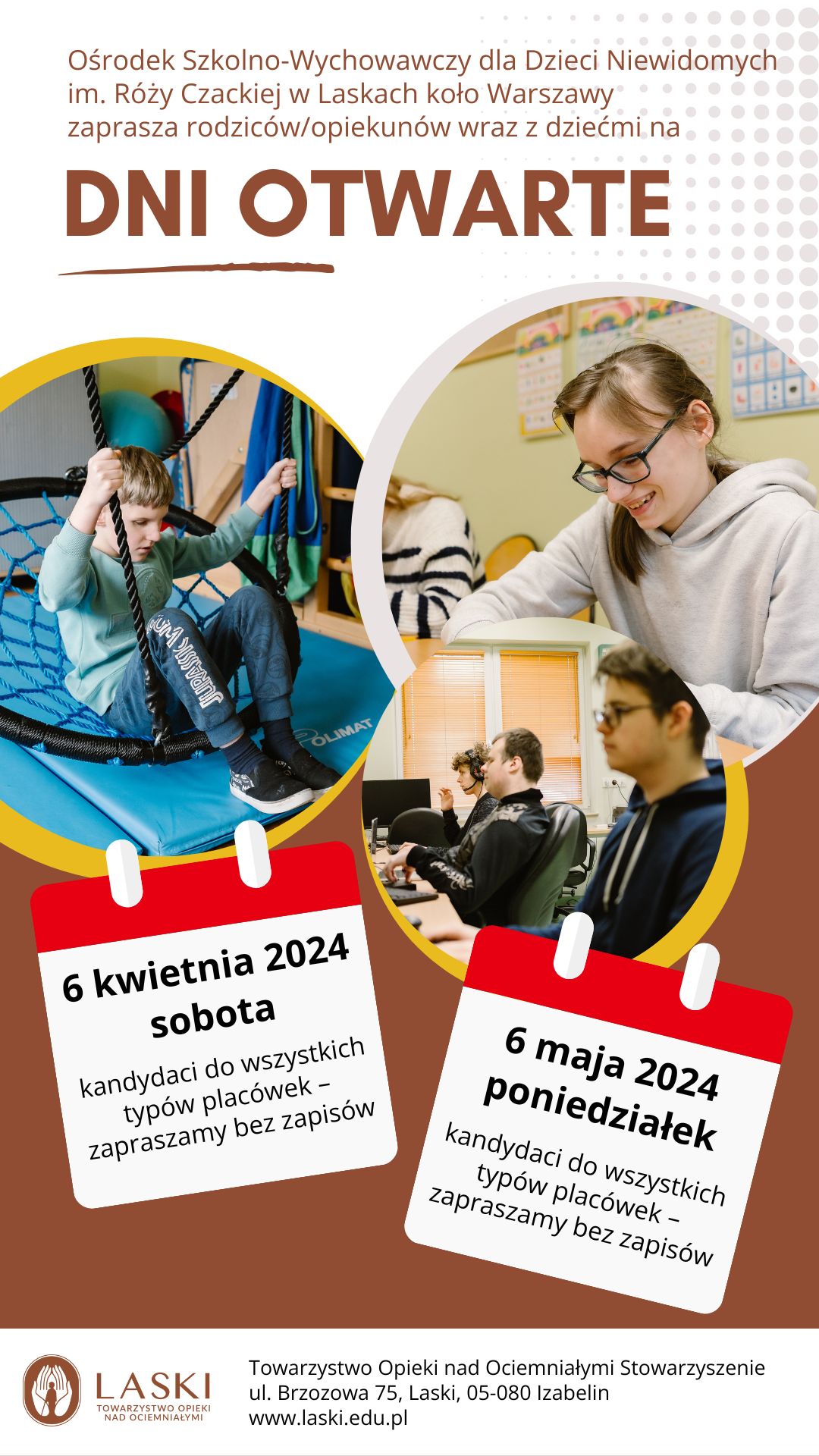 Plakat zapraszający na dni otwarte do Lasek.