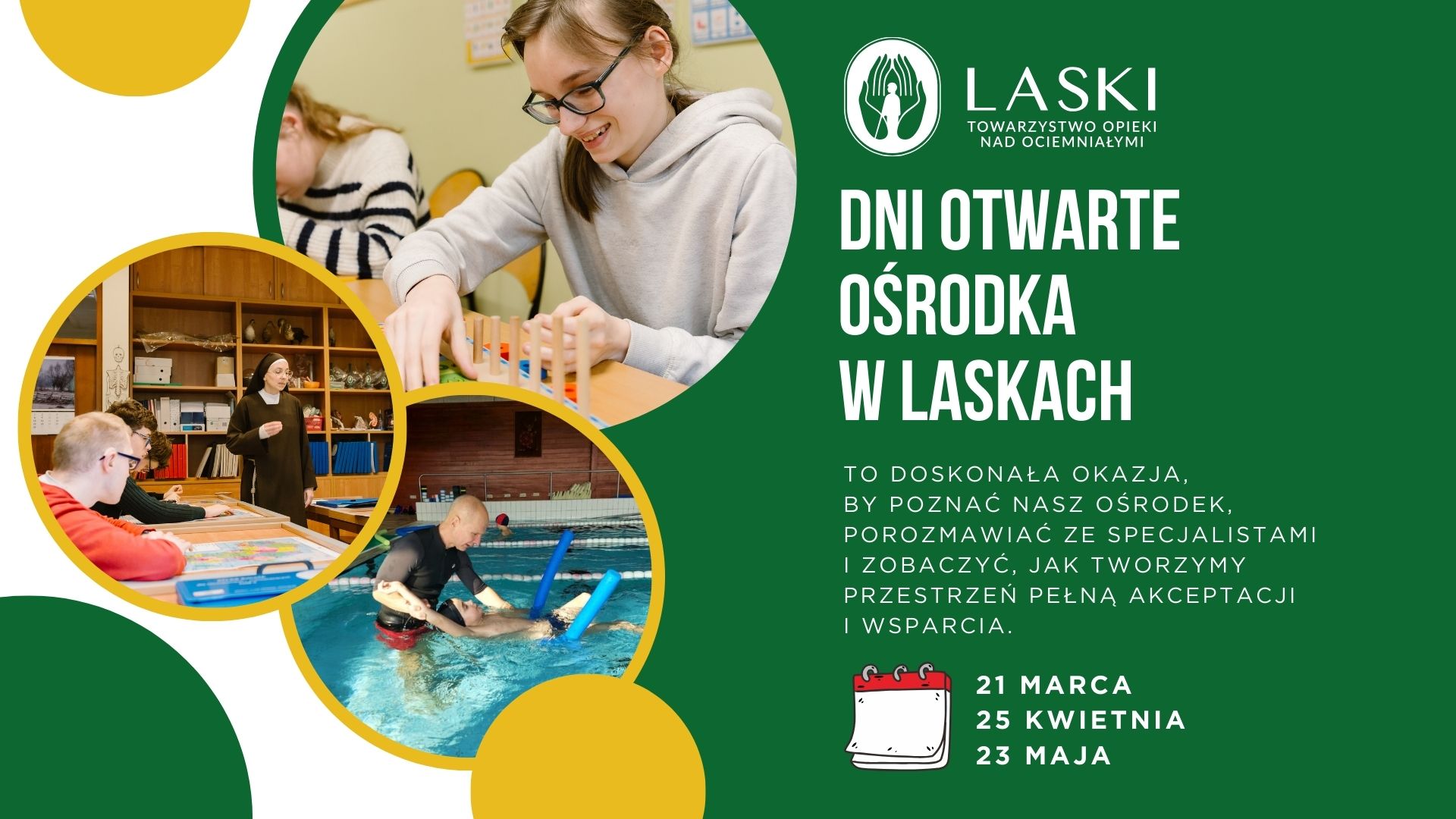 Plakat z informacjami dotyczącymi dni otwartych.