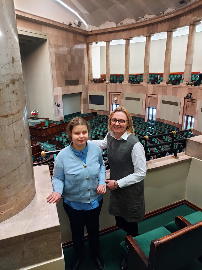 Konstancja w galerii Sali Posiedzeń Sejmu