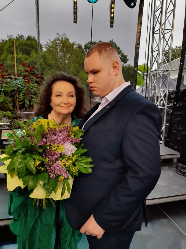 Piotr Rafalski z Anną Dymną