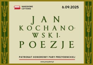 Baner z tegorocznym logo Narodowego czytania