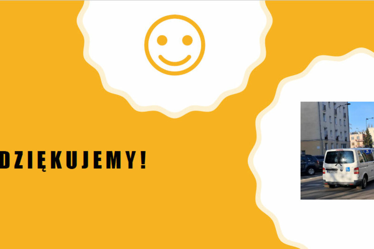 bus i napis dziękujemy